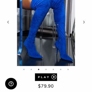 cobalt blue thigh high boots